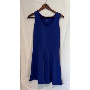 Prana Dress Women's Small Blue Sleeveless V-Neck Casual Sun Dress‎